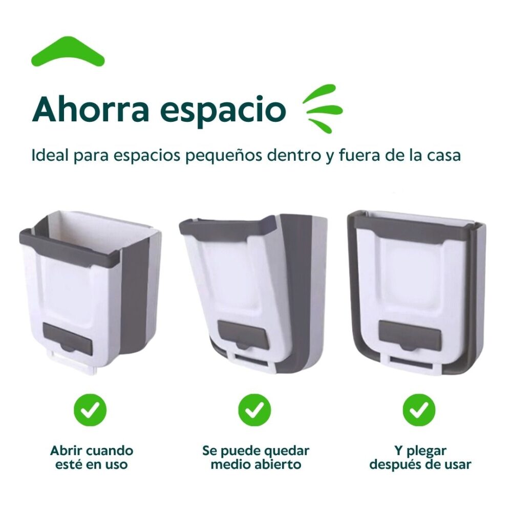 Tacho Plegable con Dispensador para Bolsas
